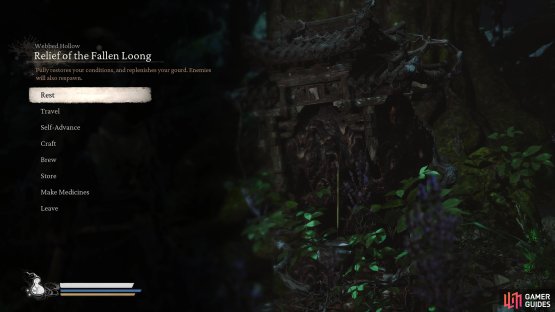Start at the Relief of the Fallen Loong Shrine