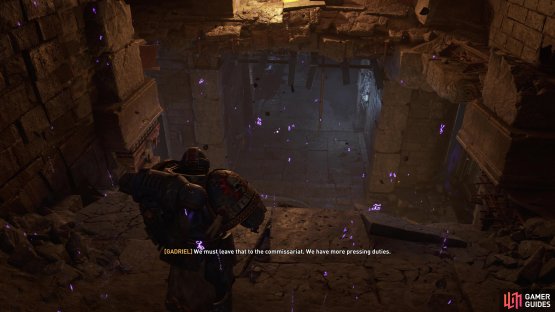 Drop down a pit near the start of the mission,