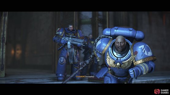 Chairon loses his cool when a new foe shows up in the second half of the mission. Cover him from afar and be on the lookout for the second Dataslate after you reunite.