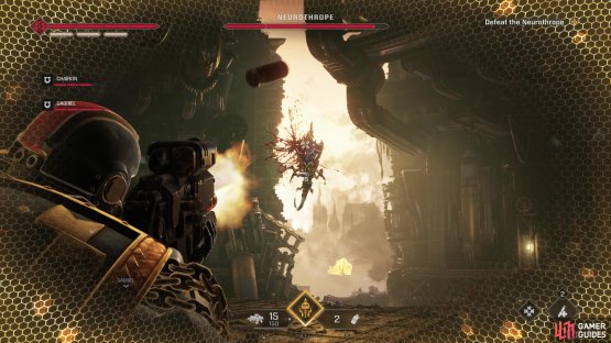 At around the midpoint of the mission you&rsquo;ll need to dispatch a Neurothrope - one of the Dataslates is just before this fight.