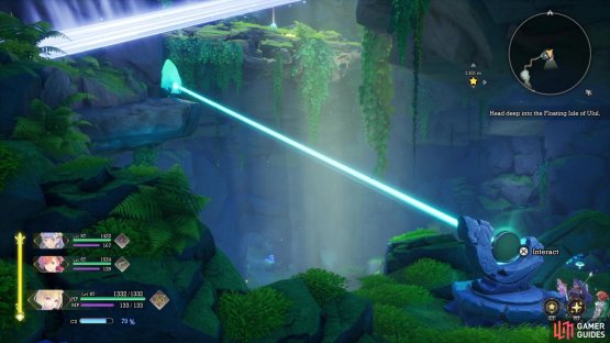 The second mirror you need to use is just up the hill and creates a light bridge to the teleporter.