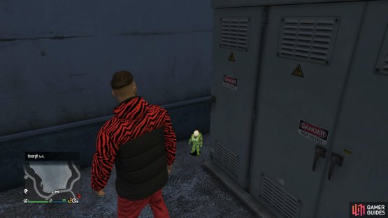 to find this action figure sitting inside the Land Act Dam