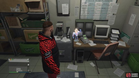 to find this action figure sitting in the office.