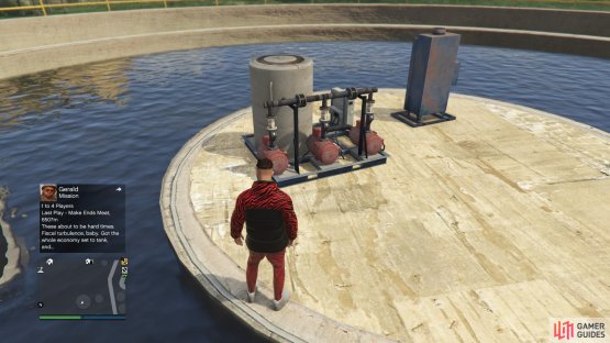 to find this action sitting in the center of an oxidation ponds