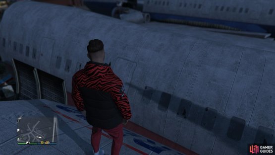 to find the action figure sitting on top of the plane. 