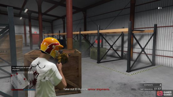 then proceed inside and destroy the shipments. 