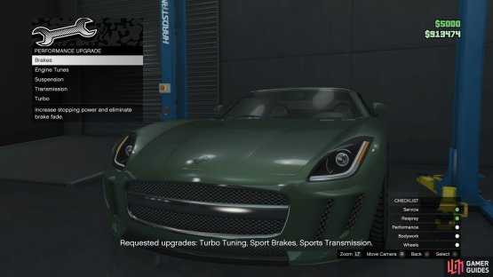 Follow the instructions on the bottom of the screen to put the correct upgrades on