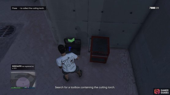 then look for a toolbox to find the Cutting Torch.