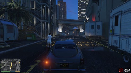 Run over the actor on the way out