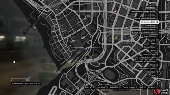 Head to one of the three armament locations