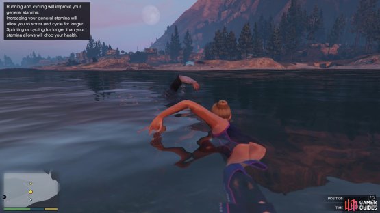 Race across the bay via swimming