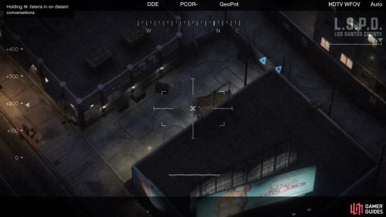 As you fly around, eavesdrop on at least three conversations by zooming in on people.