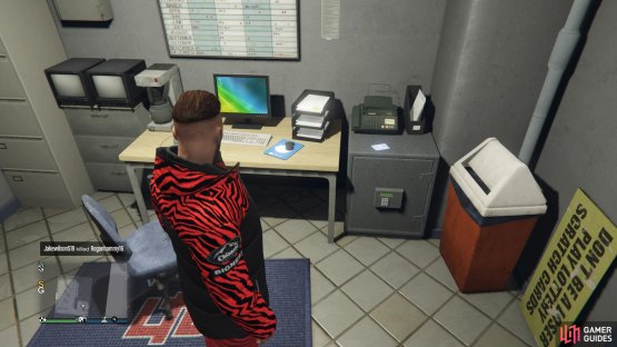 to find the Playing Card sitting on the desk in the back room.