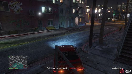 then escape the gang after shooting has taken place.