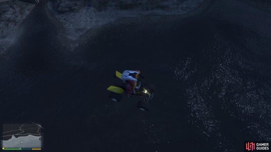 then have the ATV sitting upright to take the impact of landing on the water. 