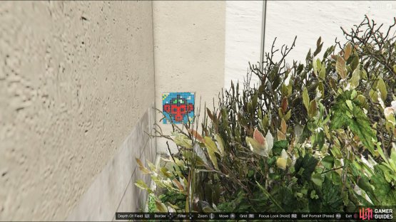 to find the monkey mosaic sitting behind a bush. 