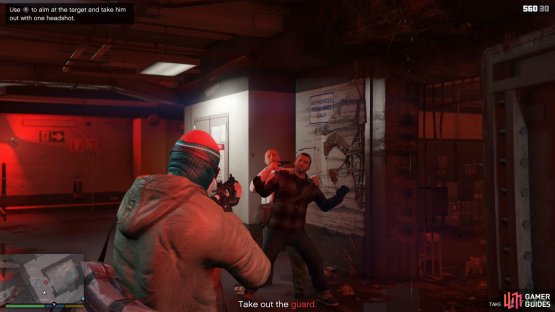 then shoot the security guard that&rsquo;s holding Michael.