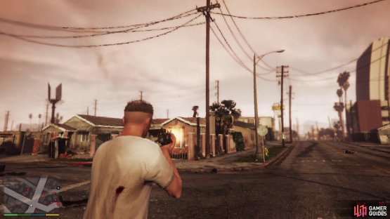 then make sure to take out the gang members that are shooting you from the roofs.  