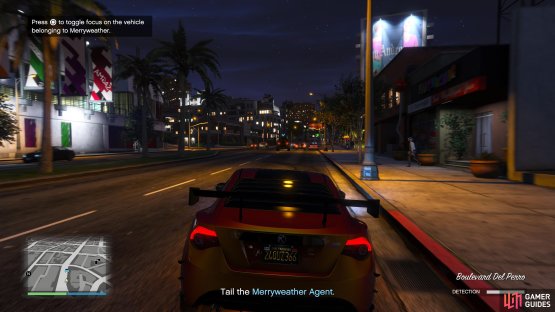 Tail the vehicle without being detected