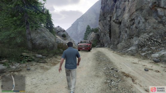 Approach the vehicle for a scene 