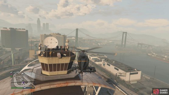 to find the signal jammer on top of the watch tower. 