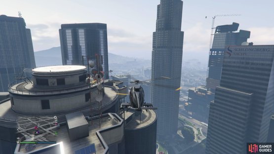 to find the signal jammer on top of the Arcadius office