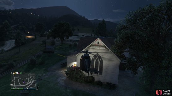 to find the signal jammer on the church.