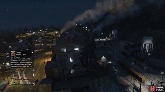 to find the signal jammer on the factory wall.