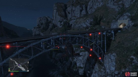 to find the signal jammer on the side of the bridge.