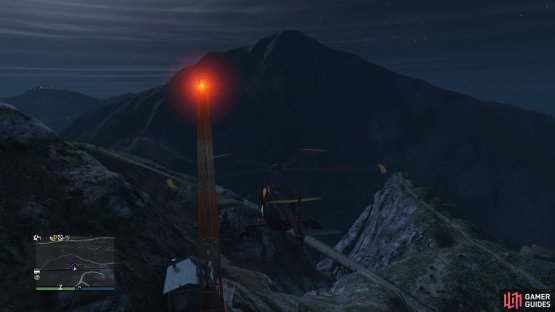 to find the signal jammer on the signal tower.