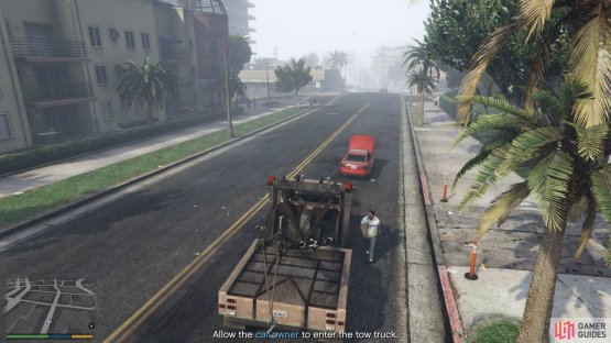 Wait for the driver to get in the truck