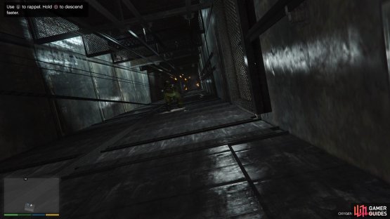 then use rappel down the elevator shaft to escape the building.