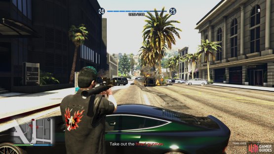 Clear out the gunman outside