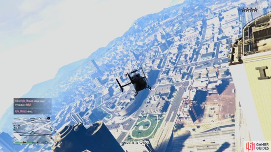 and use the Helicopter to escape the cops. 