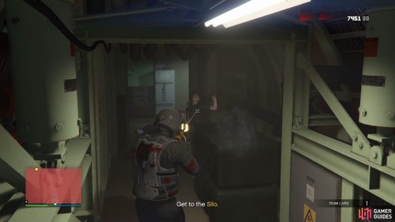 Defeat the enemies along the way to the silo