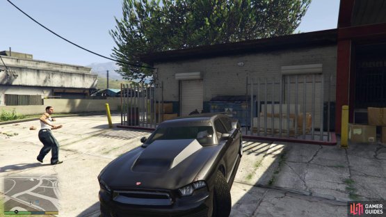Climb up onto this dumpster to reach the roof