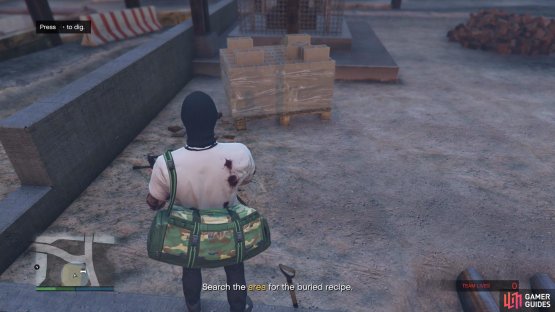 then head to the location of the treasure and dig it up. 