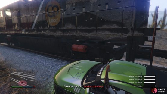 Use Sticky Bombs to destroy the brake cylinders
