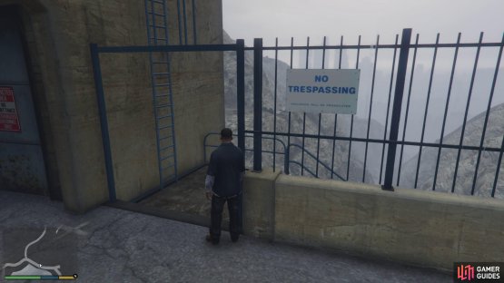 Go through the gate here