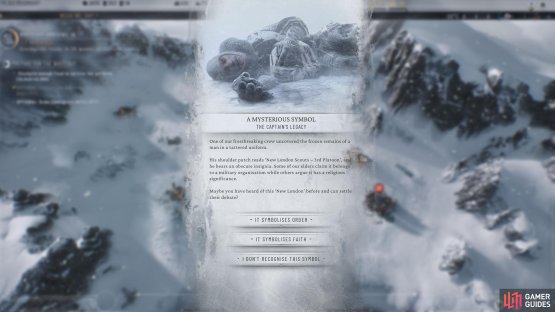 Selecting the top option will give you the Stalwart faction in Chapter 1 while the bottom two will give you the Faithkeepers.