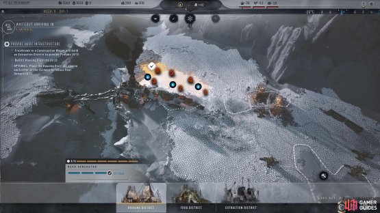 Place the first Housing District on the first three tiles above the Dreadnought and the next three above them.