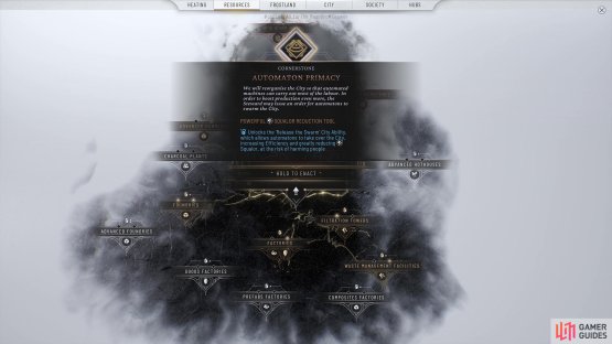 After you fill one of the belief bars, Progression in the screenshot above, you&rsquo;ll get cornerstone abilities.