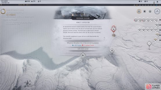 Send out Frostland Teams on Expeditions where Prefabs are present.