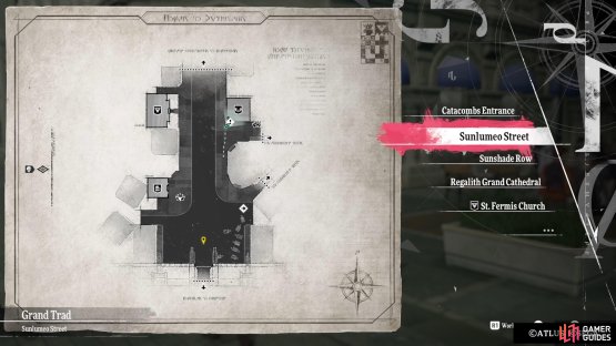 The location of A Bullish Embargo on the map in Grand Trad.