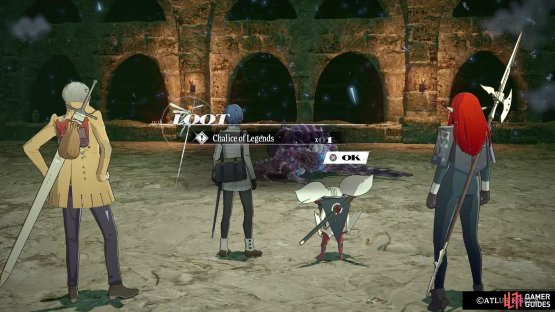 It will drop the Chalice of Legends after beating it in battle.