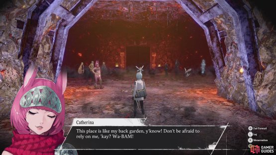 With Comrades in Battle, Catherina will sometimes show up in side dungeons.