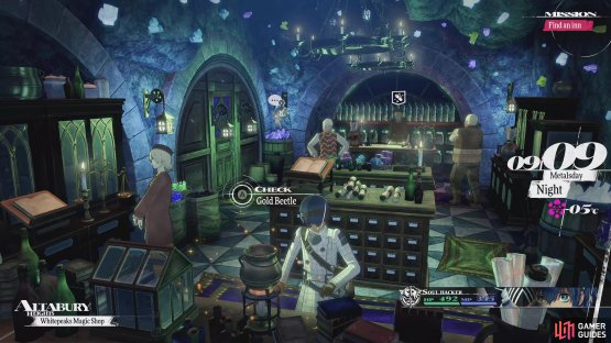Head into Altabury Heights&rsquo; magic shop at night to find the 38th Gold Beetle.