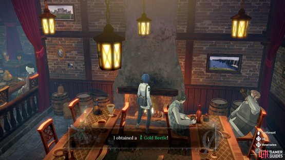 The seventh Gold Beetle can be found by searching the fireplace in Martira&rsquo;s Tavern.