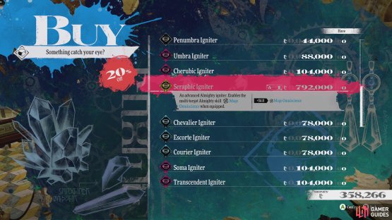 Brigitta&rsquo;s final stock update will have some truly expensive Igniters available to purchase.