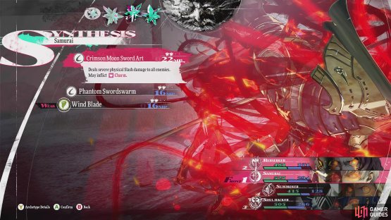 The Samurai has access to some powerful Synthesis Abilities.